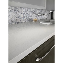 Alaska gray pebbles natural stone polished wall decor penny round marble mosaic tile