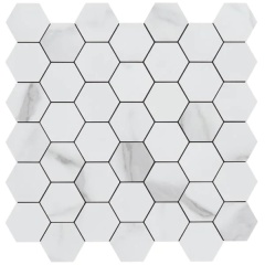 Popular decoration materials removable hexagon SPC peel and stick wall tile mosaic