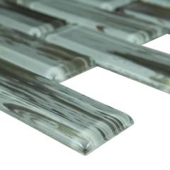 Swimming pool tiles Chinese subway cheap green color crystal glass mosaic tile