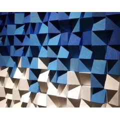 Wooden wall 3d art sculpture mosaic panels wood cubes wall decor wooden panel