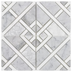 Wall and floor natural marble mosaic patterns antique edge decoration backsplash tiles