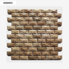 Art Stone Blend Glass Mosaic Tile Emperador Mosaic