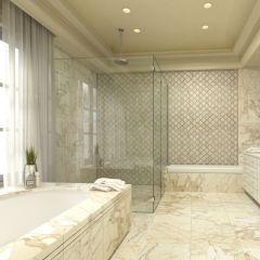 Premium Mosaics Silver White Marble Stone Lantern Mosaic Arabesque Tile, Mother of Pearl Shell Mosaic