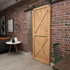 Hotel Bathroom Mirrored Barn Door with Sliding Door Hardware
