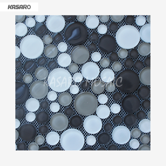 Glossy Round Glass Easy Mosaic Patterns