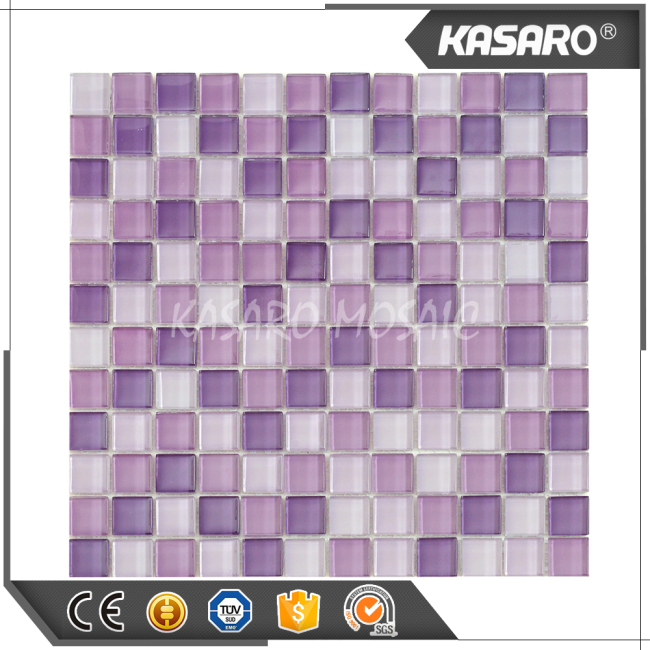 Wholesale Glass Mosaic Tile Purple Backsplash Tiles Mosaic