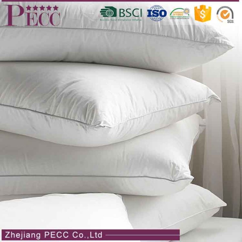 Almohada de plumas suaves de plumón hipoalergénico natural de tamaño clásico