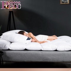 White Luxury Microfiber Filled Mattress Pad From China Mattress Distributor