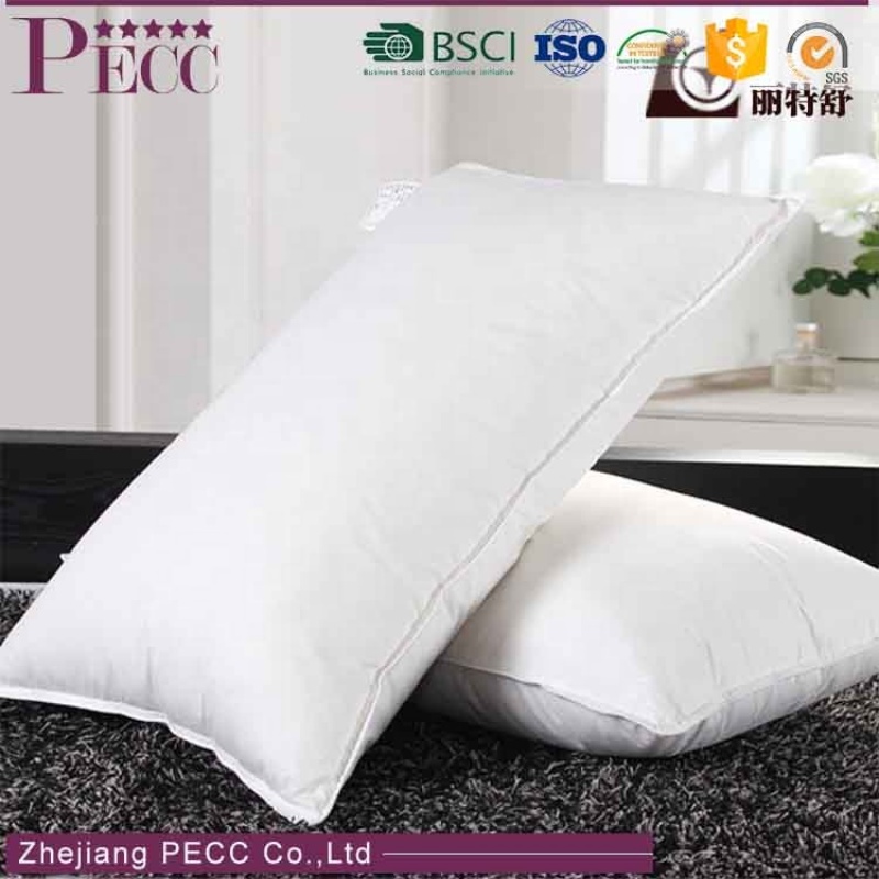 Almohada de plumas suaves de plumón hipoalergénico natural de tamaño clásico