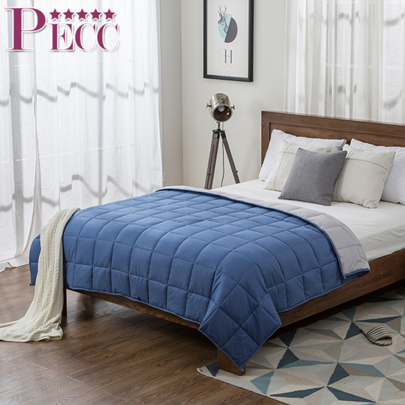 Couverture lestée rafraîchissante en perles de verre et bambou de 15 lb pour l'été