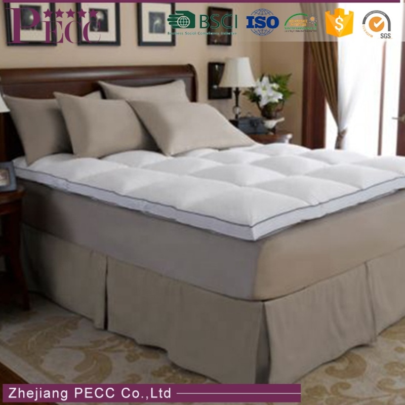 Venta al por mayor de tela de algodón natural 3D Soft Sleep Well colchón Topper Pad