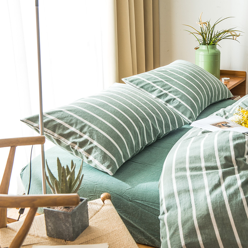 Sábana de satén cómoda, juego de cama con funda nórdica 100% algodón