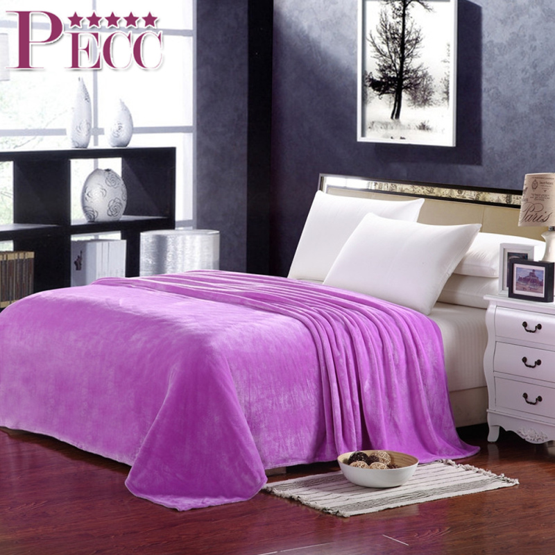 Al por mayor suave manta de lana morada Al por mayor suave manta de lana morada