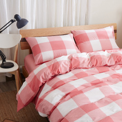Washed Breathable Super Soft Natural Comfort Luxury Bed Cover Bedding Set King Size In 100% Cotton