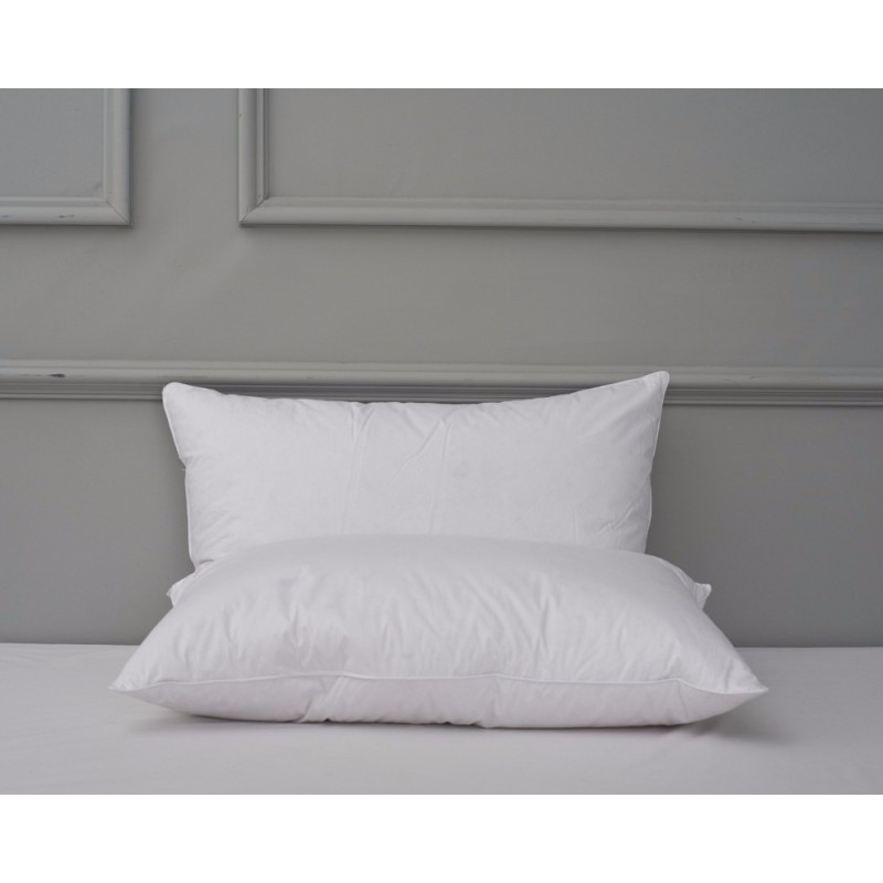 Almohada de plumas de pato personalizada de lujo a bajo precio textil para el hogar en línea