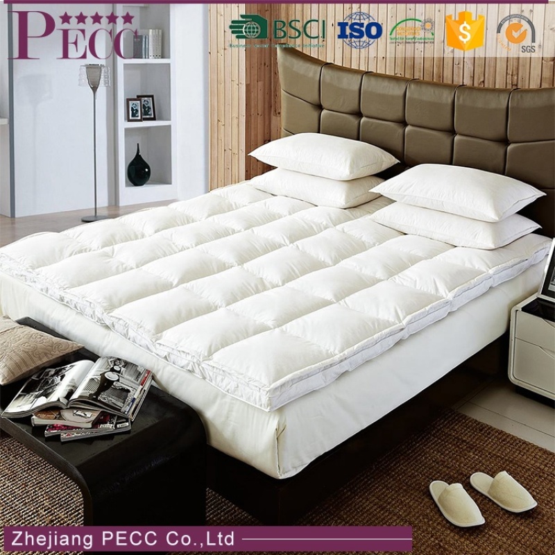 Colchón de relleno de fibra de polietileno de material de poliéster de cama doble textil de hotel de alta calidad Colchón de relleno de fibra de polietileno de material de poliéster de cama doble textil de hotel de alta calidad