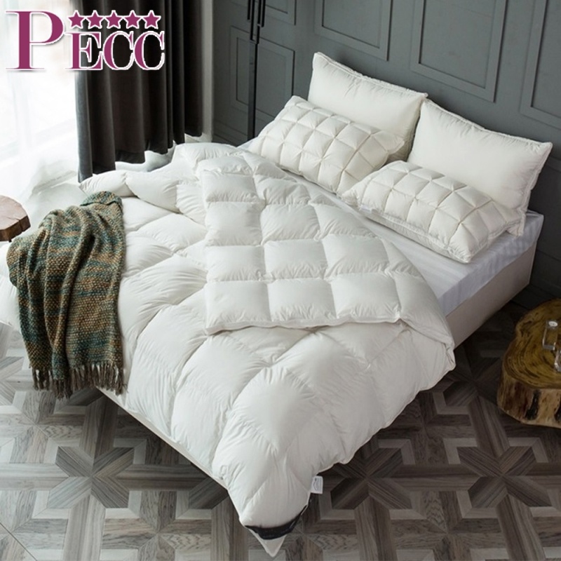 Venta al por mayor Edredón de cama acolchado de plumón de ganso de 800 rellenos Venta al por mayor Edredón de cama acolchado de plumón de ganso de 800 rellenos