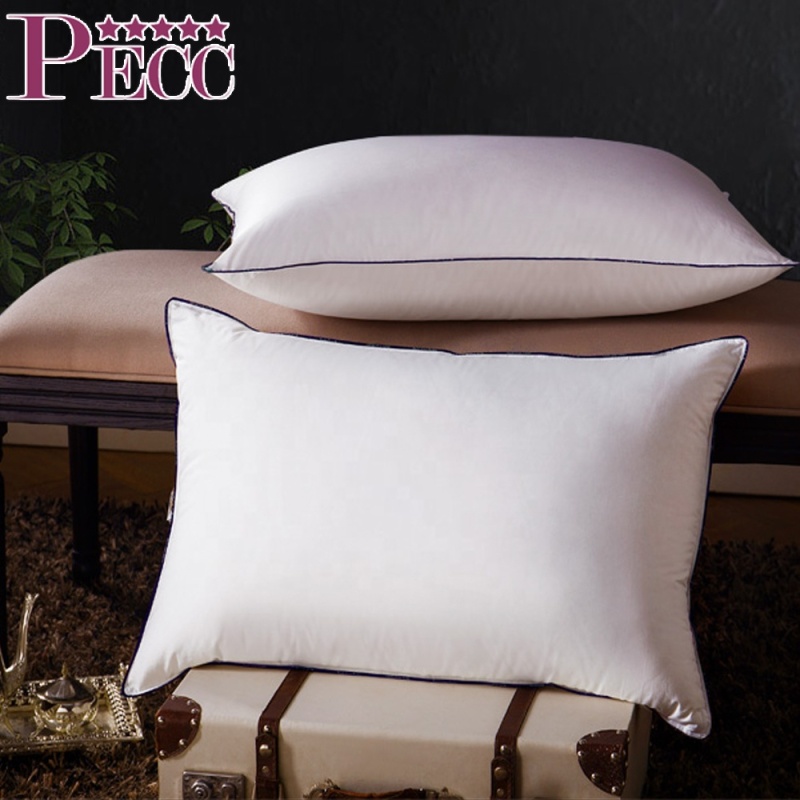 Venta caliente Algodón King Size 75 Almohada de plumón de ganso blanco Venta caliente Algodón King Size 75 Almohada de plumón de ganso blanco