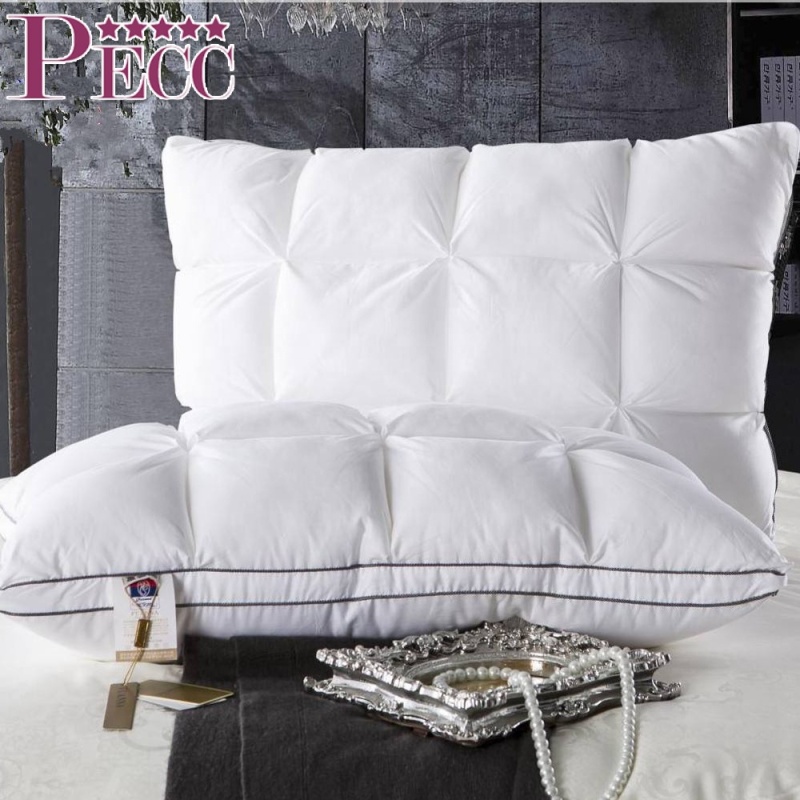 モダンデザインコットン生地グースダウンフェザーキングサイズ枕