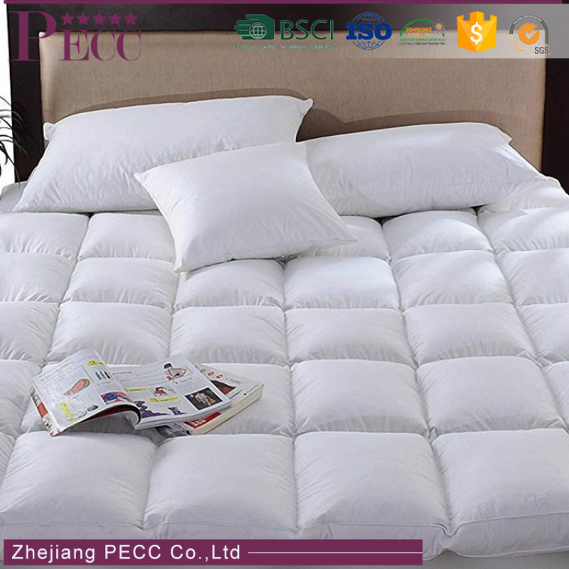 Venta al por mayor China Soft Duck Single Down Hotel Colchones acolchados Topper