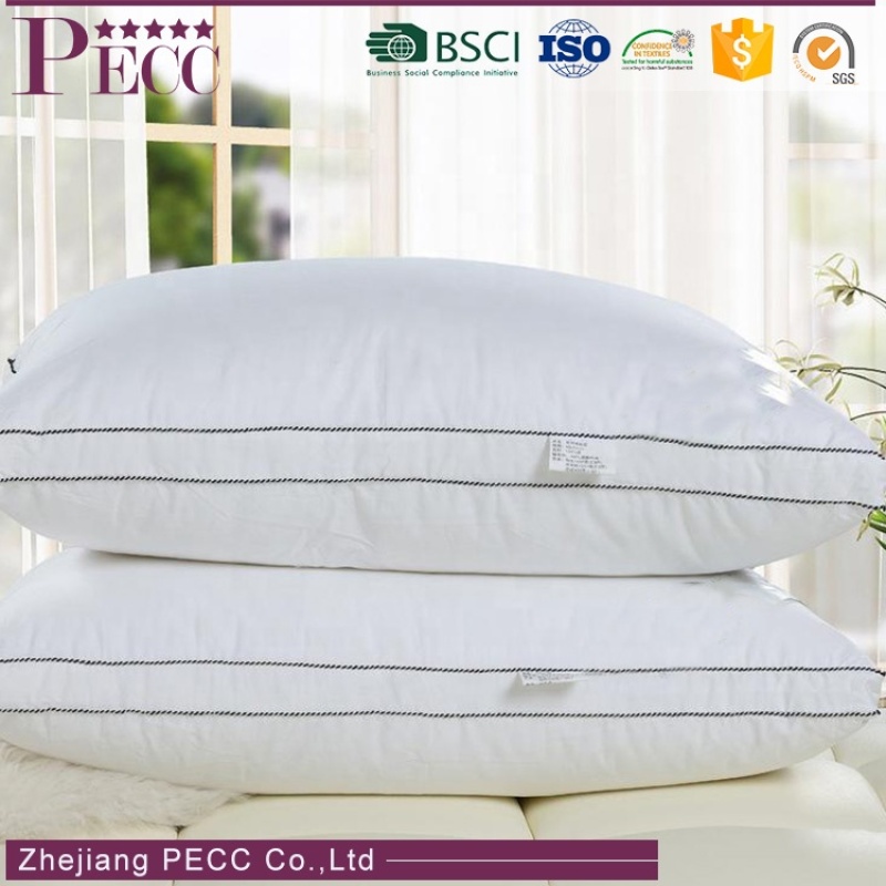 Venta de almohadas de plumas de ganso 100 por ciento de tela de algodón