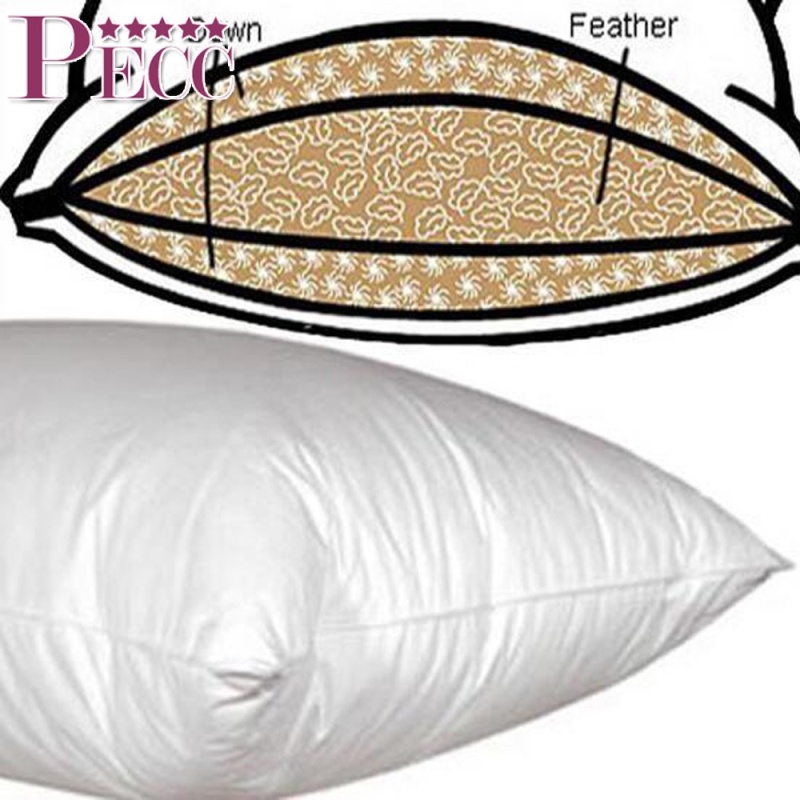 Ampliamente utilizado un inserto de almohada de plumón de pato de plumas fabrica