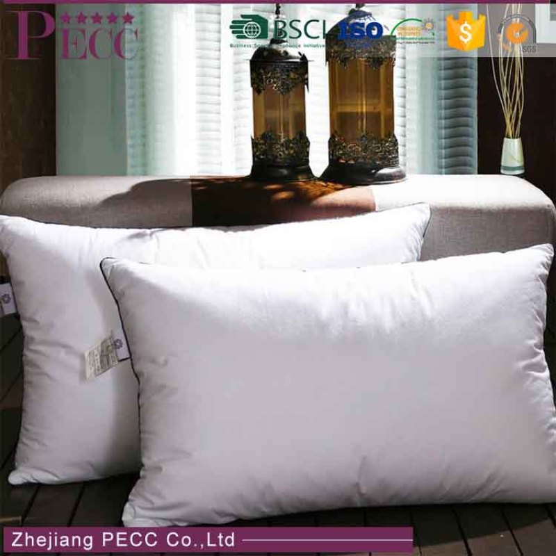 Almohada de plumas de pato personalizada de lujo a bajo precio textil para el hogar en línea