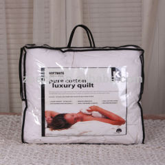 Wholesale Cotton White 100%  Down Filled Comforter For Hotel