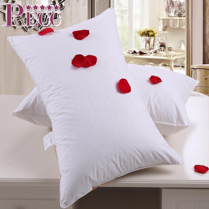 Almohada de plumas de pato de algodón al por mayor para el hogar
