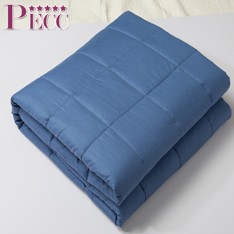 Couverture lestée rafraîchissante en perles de verre et bambou de 15 lb pour l'été