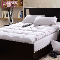 White Luxury Microfiber Filled Mattress Pad From China Mattress Distributor
