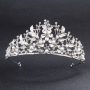 Luxury Rhinestone hair accessories round silver jewelry birthday girl wedding tiara crowns