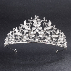 Luxury Rhinestone hair accessories round silver jewelry birthday girl wedding tiara crowns Luxury Rhinestone hair accessories round silver jewelry birthday girl wedding tiara crowns