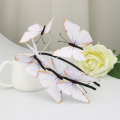 2020 new arrival amazon hot sale fabric butterfly hairband for girls kids