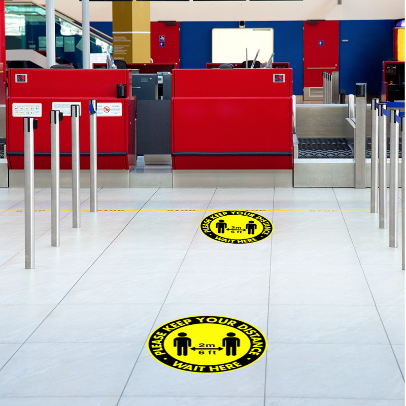 12 inch removable waterproof keep your distance social distancing PVC floor stickers 12 inch removable waterproof keep your distance social distancing PVC floor stickers