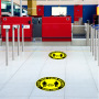 12 inch removable waterproof keep your distance social distancing PVC floor stickers 12 inch removable waterproof keep your distance social distancing PVC floor stickers