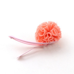 Pink baby girls 3d flower metal hair accessories hair clip barrettes for kids