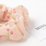 Wholesale summer popular ins girl cute ladies cherry printed chiffon scrunchies