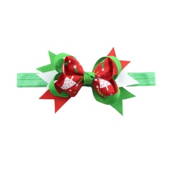 Swallowtail bubble flower christmas snowman christmas ribbon hair bow children head band for baby girl