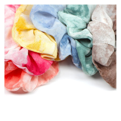 New Women Fashion Elastic Rubber Ponytail Holders Chiffon Hair Scrunchies