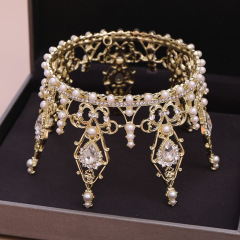 wholesale corea Alloy Water Lead Handmade Wedding Bridal big tall pageant crowns
