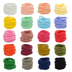 Hot sale soft solid color newborn kids girls toddler elastics baby nylon headbands