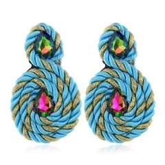 amazon ins Customized fashion india african lady women girls handmade string celtic knot drop earring