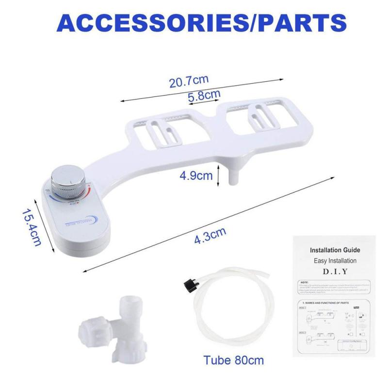 Non-electric bathroom water pressure control abs mechanical bidet attachment for toilet seat