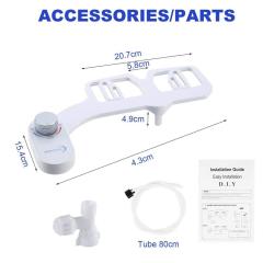 Non-electric bathroom water pressure control abs mechanical bidet attachment for toilet seat