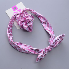 Pink Custom Satin Cotton hair cord tie bands Scrunchy girl Hair Bow hair bands Pink Custom Satin Cotton hair cord tie bands Scrunchy girl Hair Bow hair bands