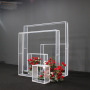 many designs metal PVC film white background square party event birthday wedding stage decoration