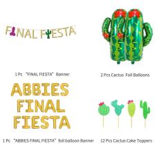 Cactus Cake Toppers Banner Summer kids theme party supplies Decorations