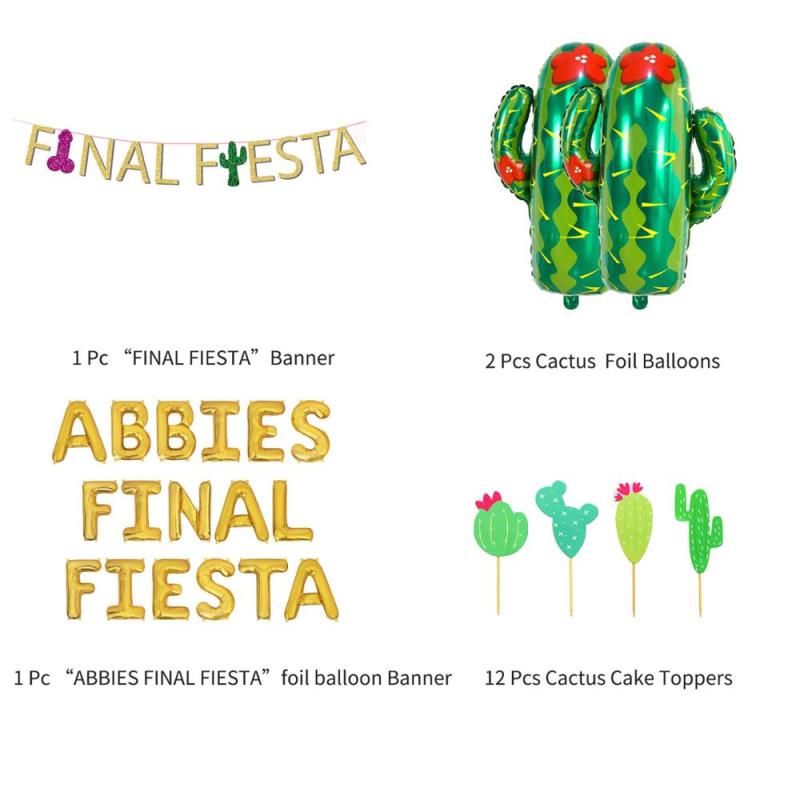 Cactus Cake Toppers Banner Summer kids theme party supplies Decorations Cactus Cake Toppers Banner Summer kids theme party supplies Decorations