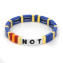 Wholesale Factory Sales Fashion Bohemia Handmade Customized Letter Enamel Bracelets